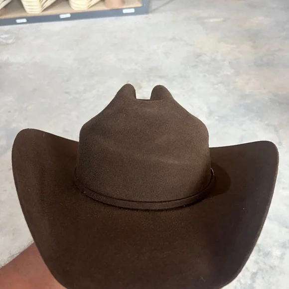 Size 8 Twister Men's Felt Chocolate Cowboy Hat - Picture 6 of 7